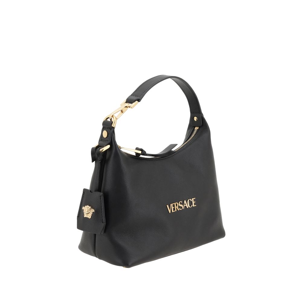 Sac à main Versace Bos Taurus en cuir de veau noir