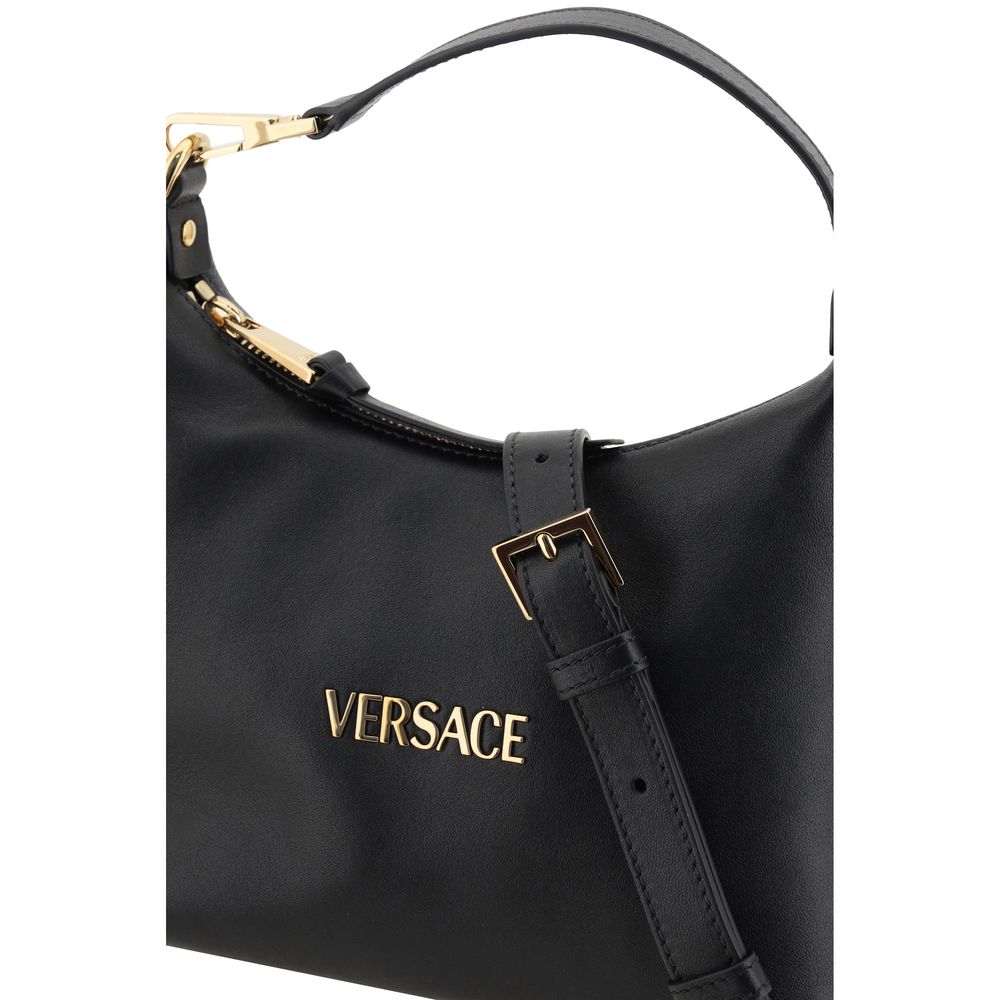 Sac à main Versace Bos Taurus en cuir de veau noir