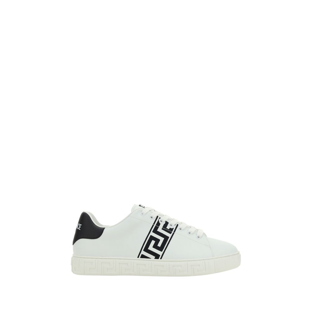 Versace White Rubber Low Top Sneakers for Men - Stylish & Comfortable