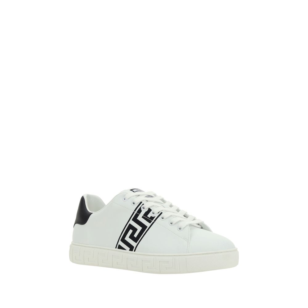 Versace White Rubber Low Top Sneakers for Men - Stylish & Comfortable