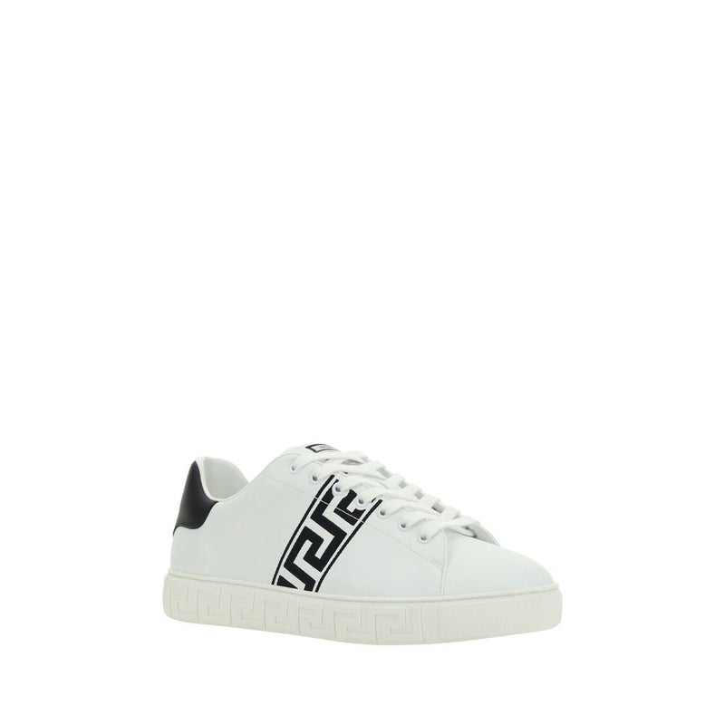 Versace White Rubber Low Top Sneakers for Men - Stylish & Comfortable