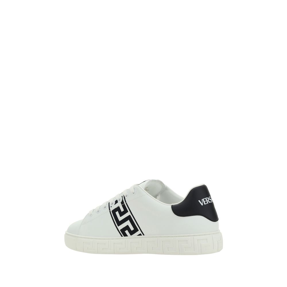 Versace White Rubber Low Top Sneakers for Men - Stylish & Comfortable