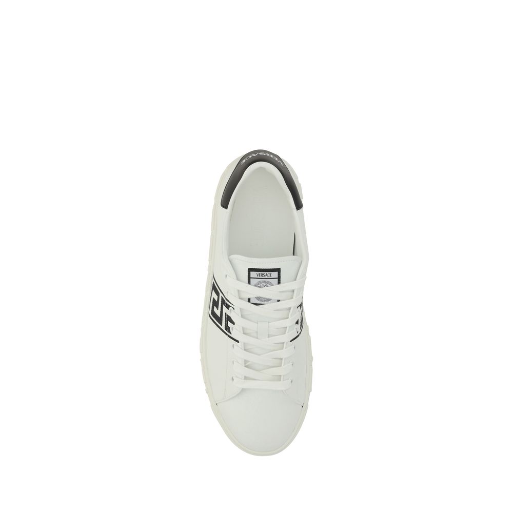 Versace White Rubber Low Top Sneakers for Men - Stylish & Comfortable