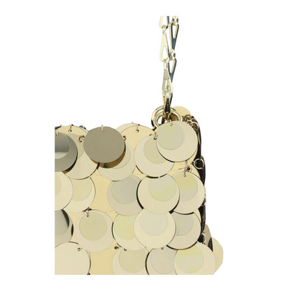 Sac bandoulière Rabanne en métal doré