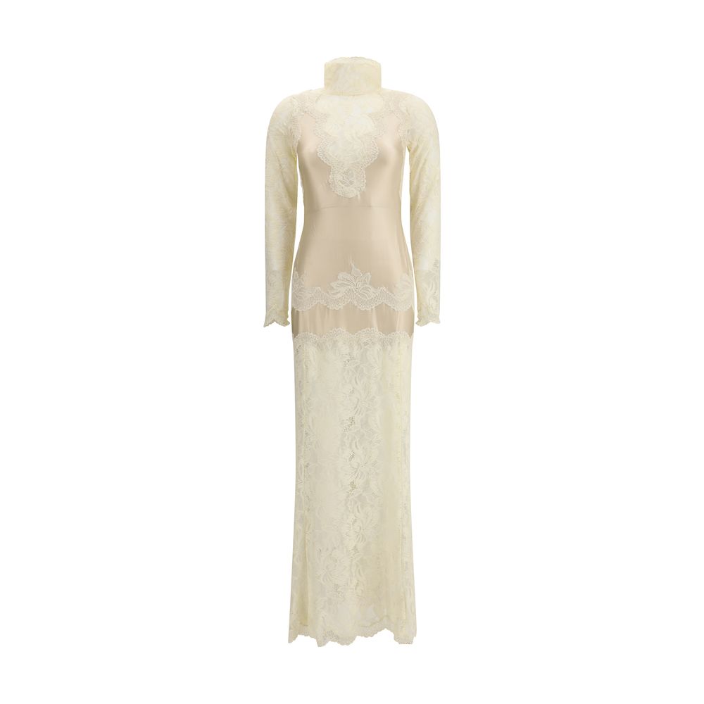 Rabanne Cream Polyamide Long Dress