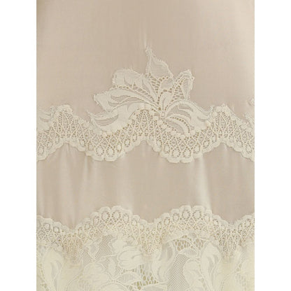 Rabanne Cream Polyamide Long Dress