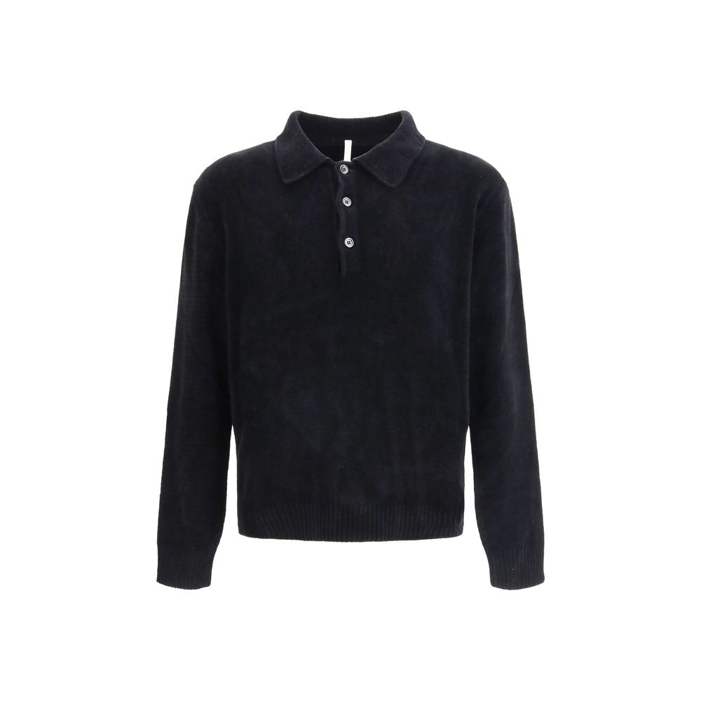 Polo Shirt en Coton Noir Sunflower - Élégance Scandinave