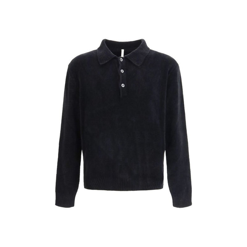 Sunflower Black Cotton Polo Shirt - Chenille Comfort
