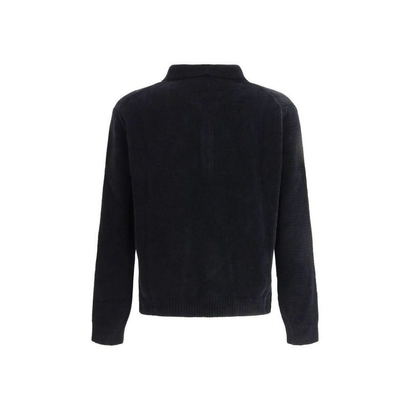 Sunflower Black Cotton Polo Shirt - Chenille Comfort
