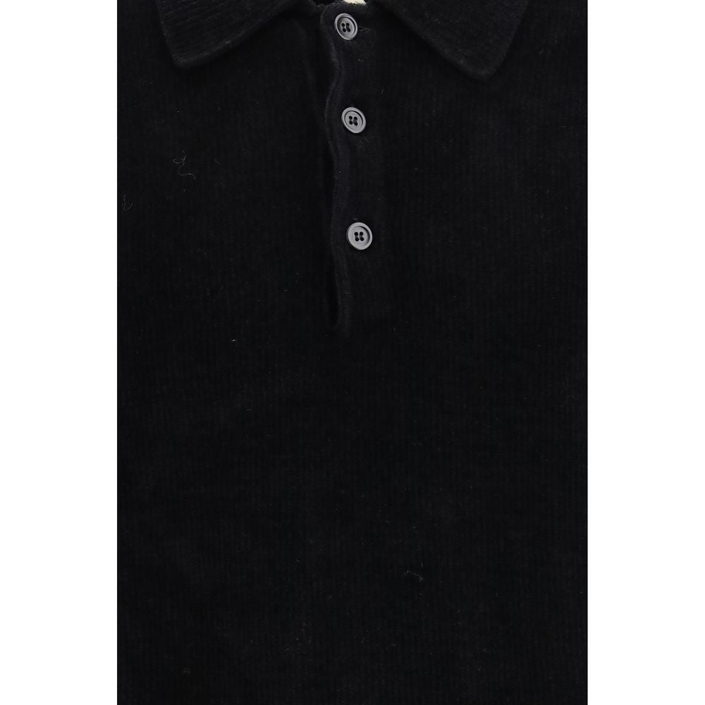 Polo Shirt en Coton Noir Sunflower - Élégance Scandinave