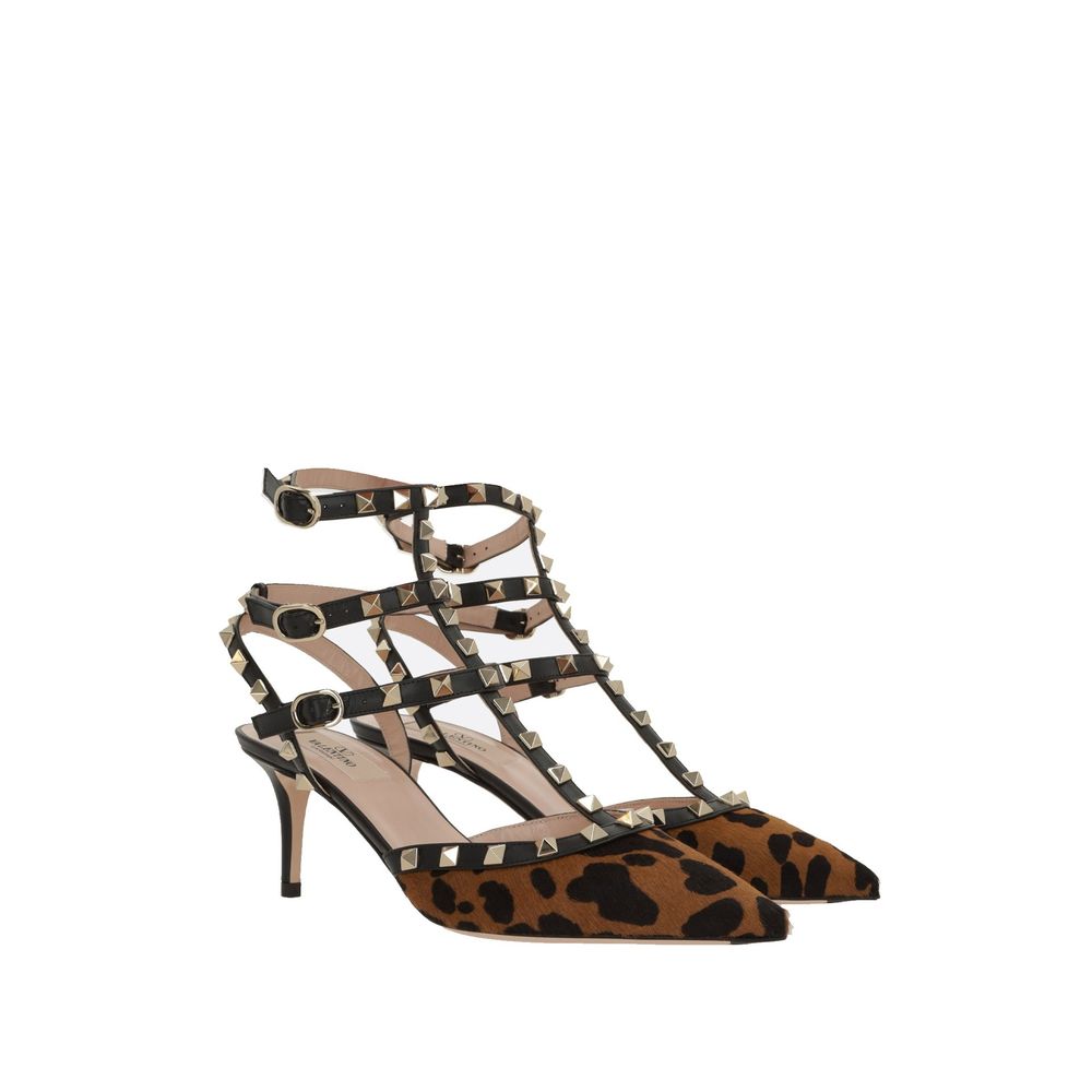 Valentino Garavani Black Calfskin Platform Pumps for Women