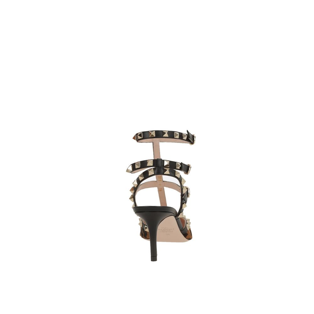 Valentino Garavani Black Calfskin Platform Pumps for Women