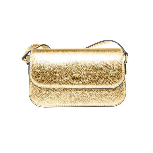 Michael Kors Gold Leather Crossbody Bag - Jet Set Travel