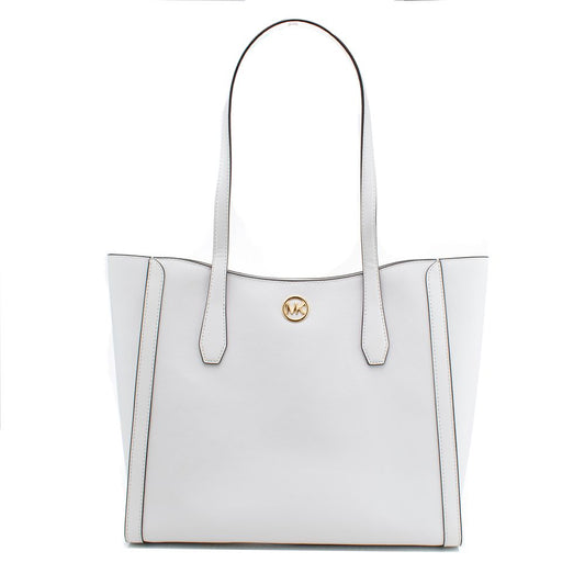 Michael Kors White Canvas Tote Bag - Chic & Versatile