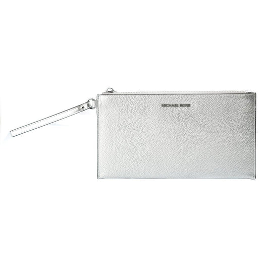 Michael Kors Gray Leather Clutch Bag - Jet Set Travel Collection