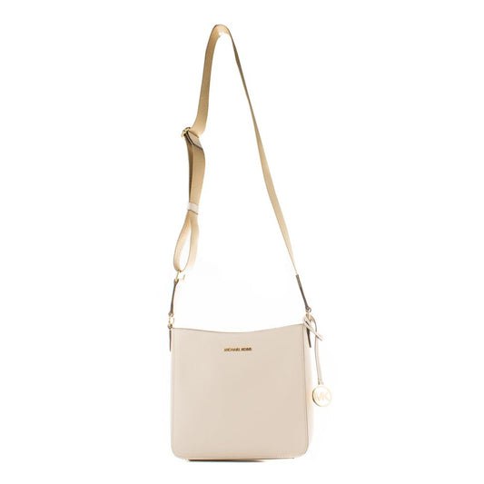 Michael Kors Beige Canvas Crossbody Bag - Jet Set Travel Collection