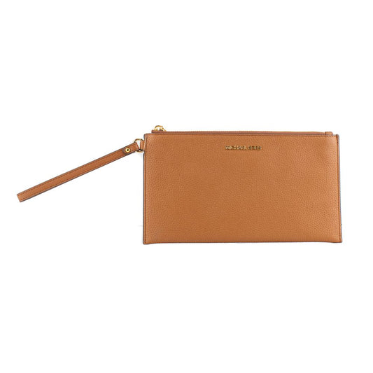 Michael Kors Brown Leather Clutch Bag - Jet Set Travel Collection