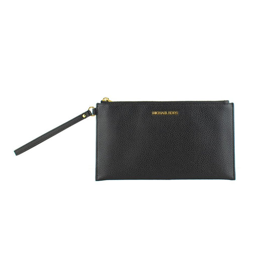 Michael Kors Black Leather Clutch Bag - Jet Set Travel