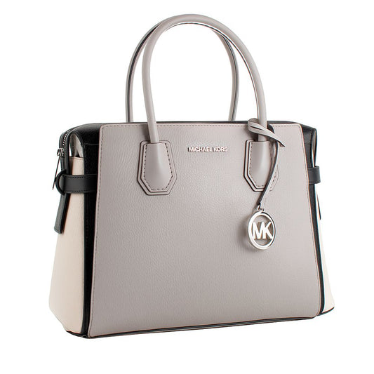 Michael Kors Mercer Gray Leather Handbag - 35S4SM9S8LPRL