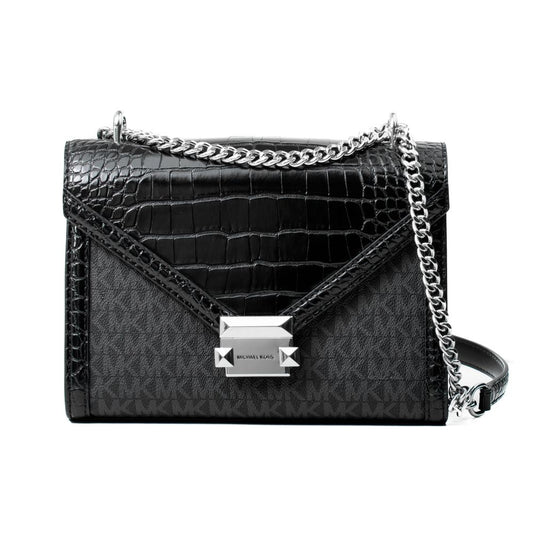 Michael Kors Whitney Black Canvas Crossbody Bag