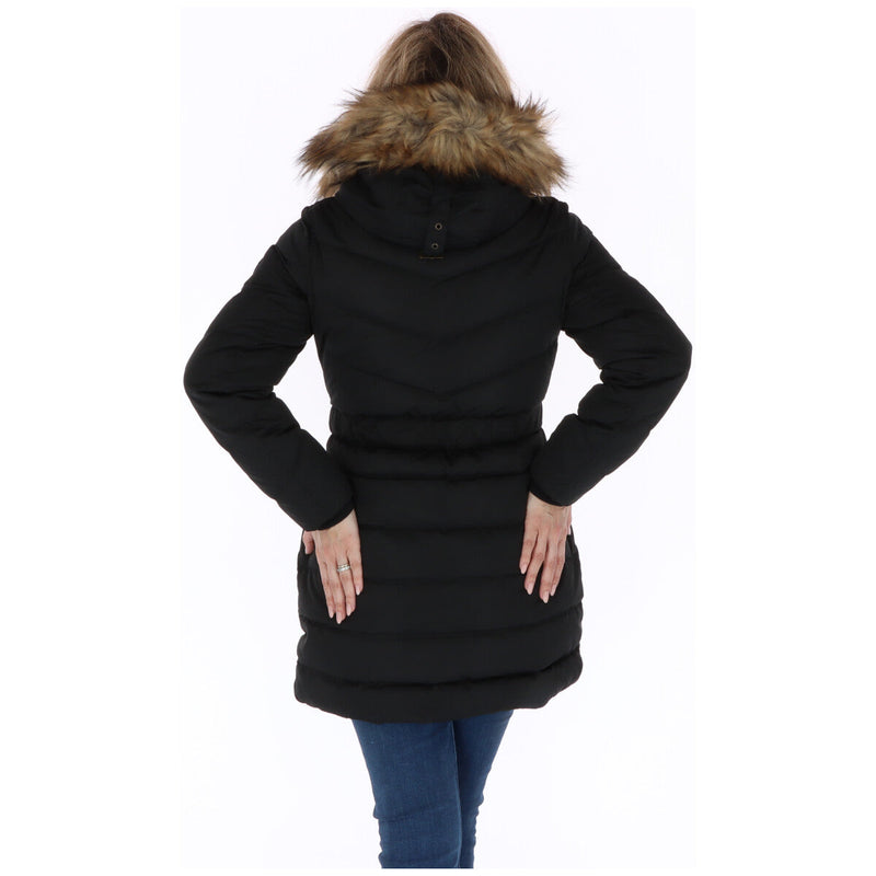 Pepe Jeans Women's Black Polyester Coat - Elegant Fall/Winter Jacket