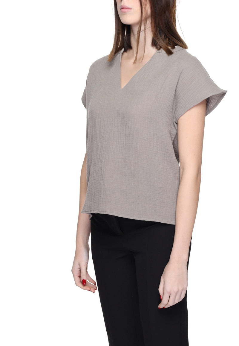 Jacqueline De Yong Blouse en Coton Beige pour Femmes