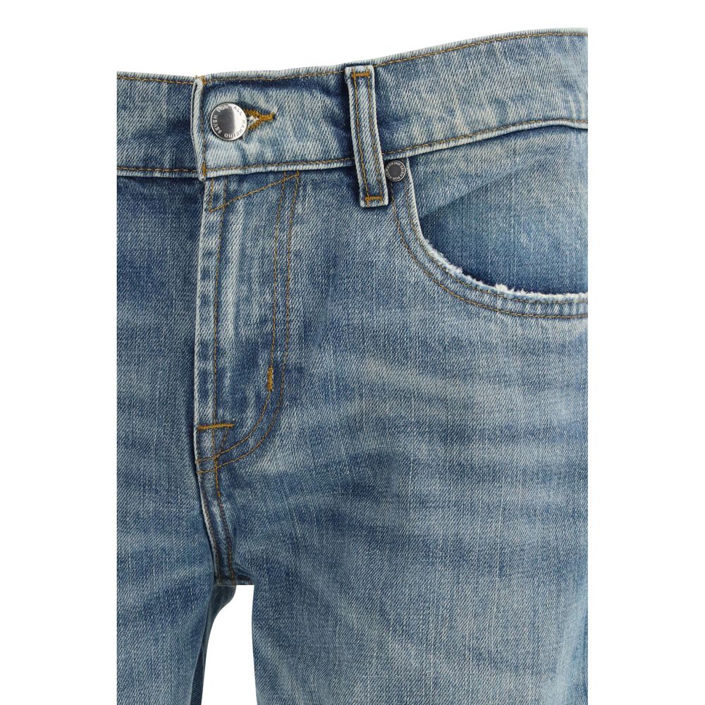 Jean bootcut en coton bleu clair 7FOR