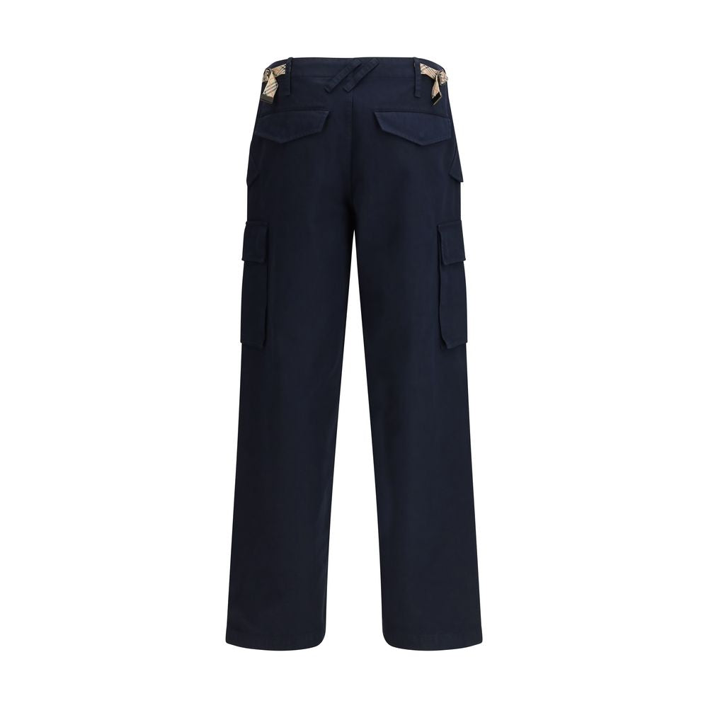 Pantalon cargo en coton bleu Burberry