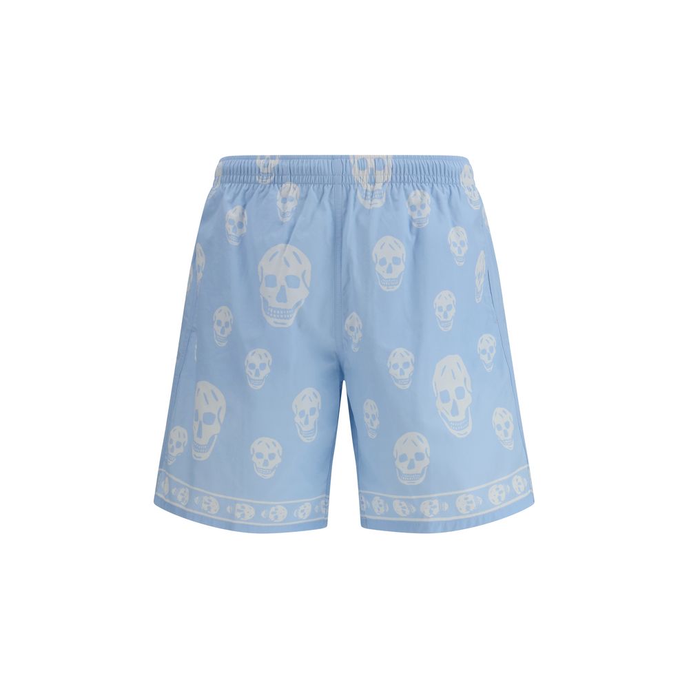 Bermuda Alexander McQueen bleu clair en polyamide
