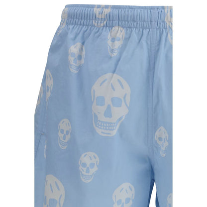 Bermuda Alexander McQueen bleu clair en polyamide