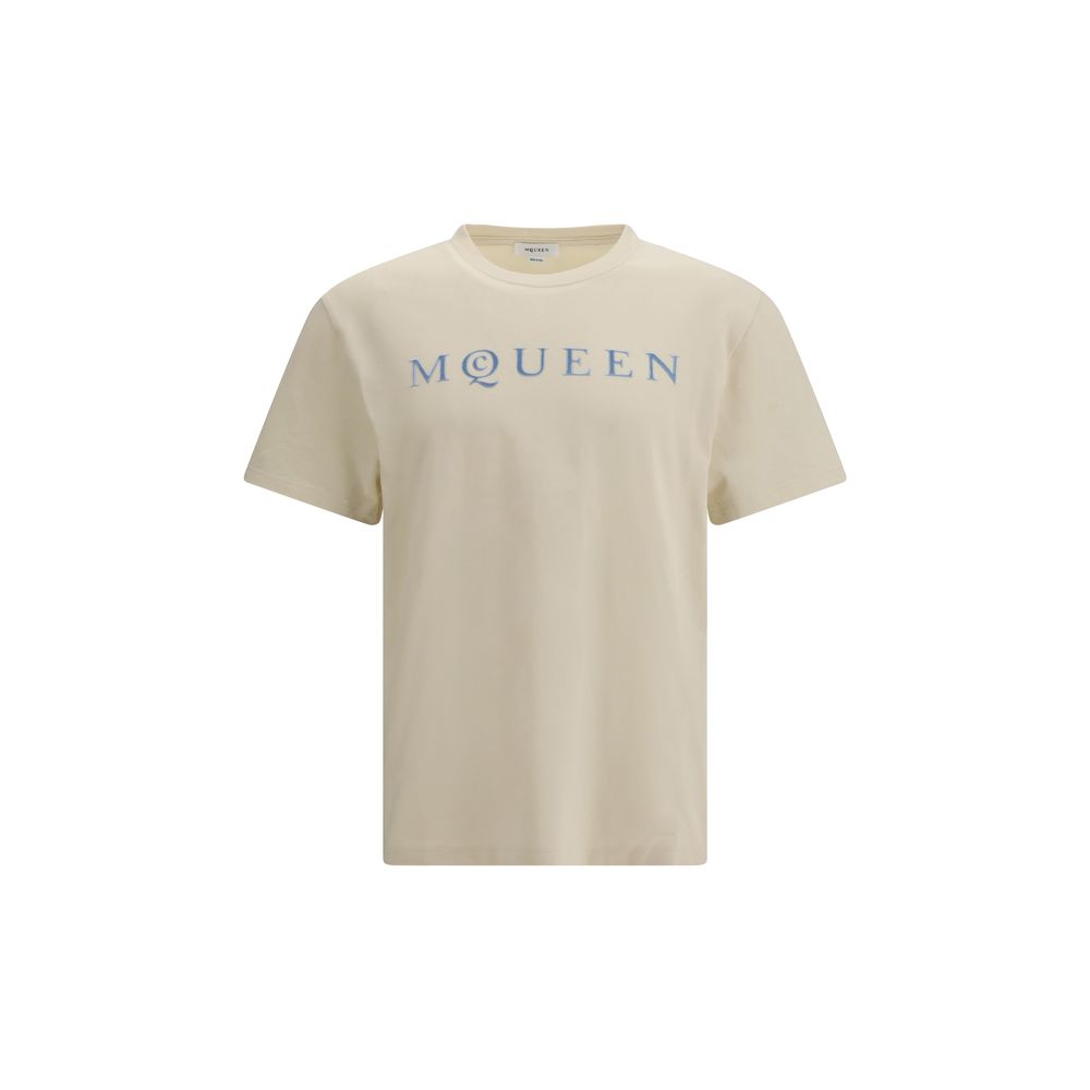 Alexander McQueen Cream Cotton T-Shirt - SS26