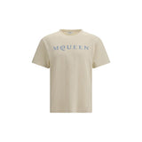 Alexander McQueen Cream Cotton T-Shirt - SS26