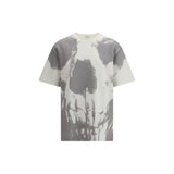 Alexander McQueen White Cotton Skull Print T-Shirt