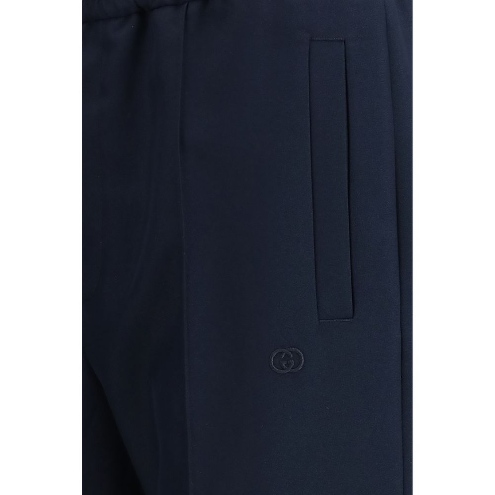 Pantalon décontracté Gucci en polyester bleu