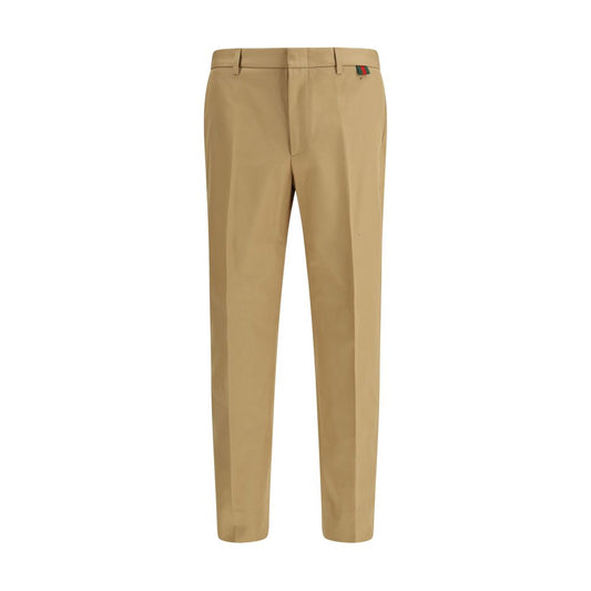 Pantalon décontracté Gucci en coton beige