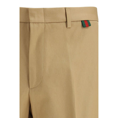 Pantalon décontracté Gucci en coton beige