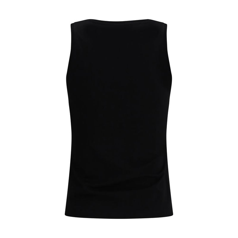 Balmain Black Cotton Relaxed Tank Top