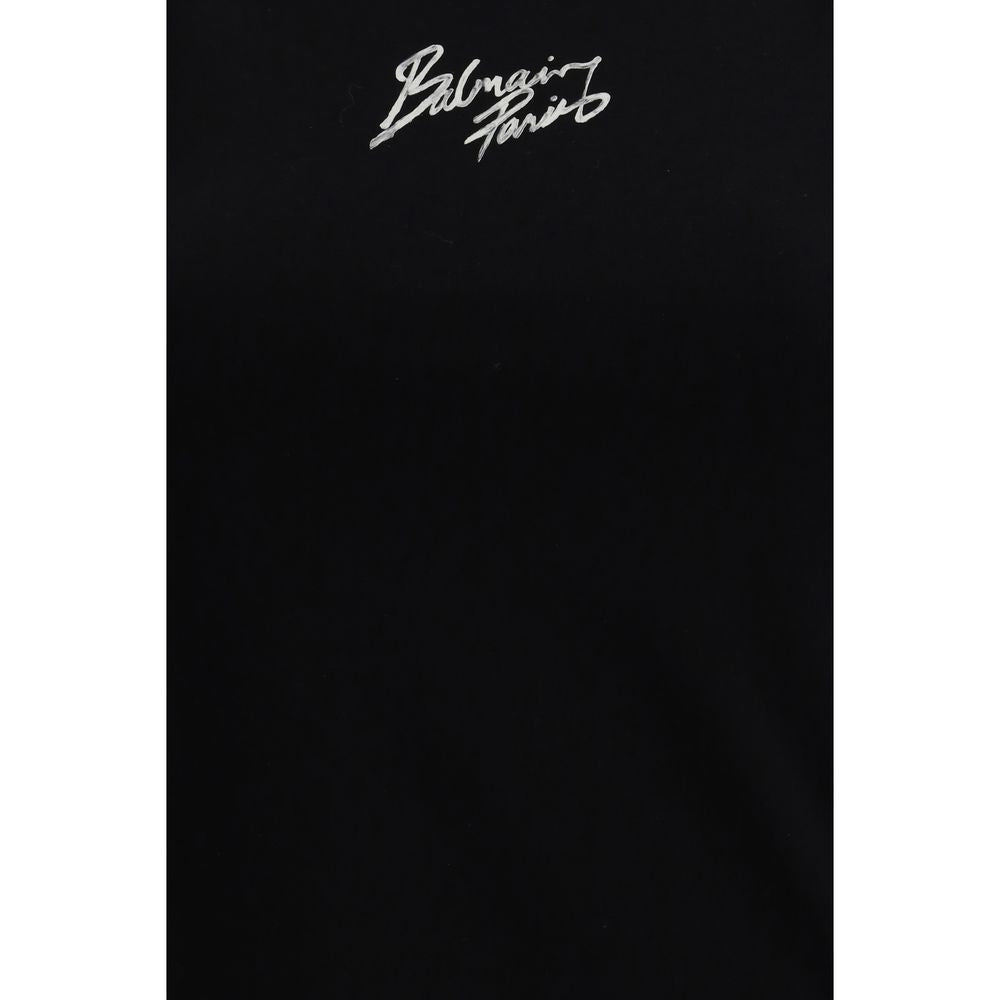 Balmain Black Cotton Relaxed Tank Top