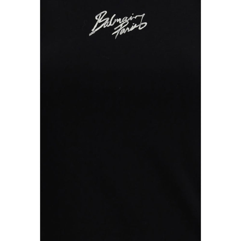 Balmain Black Cotton Relaxed Tank Top