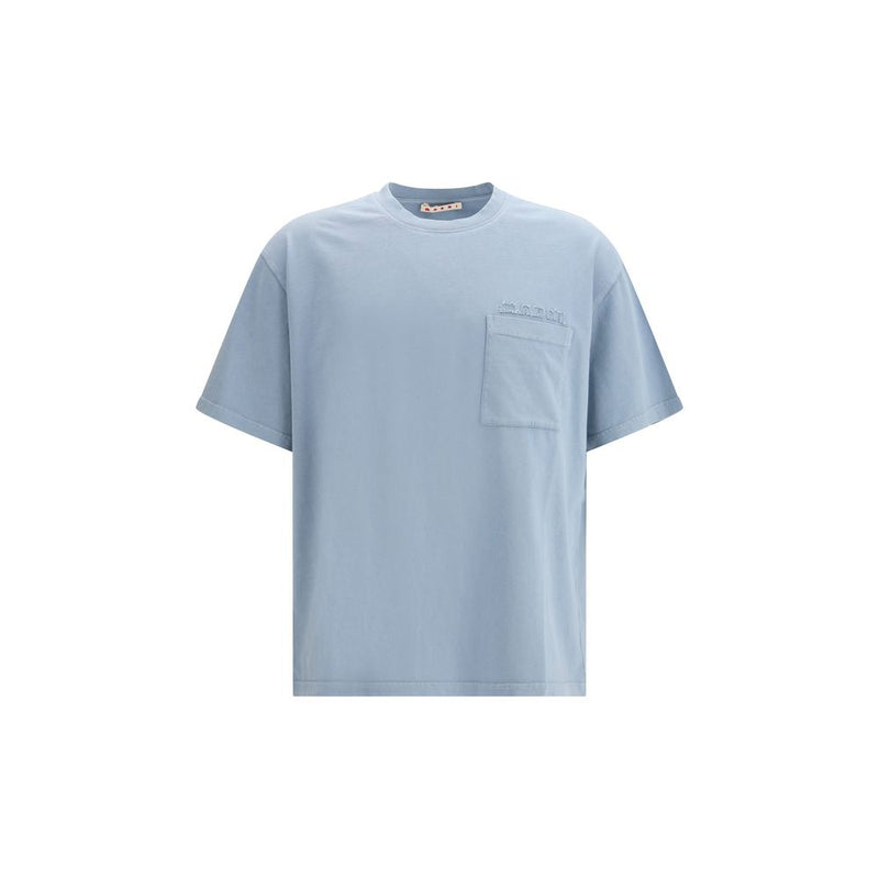 Marni lichtblauw katoenen T-shirt