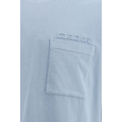 Marni Light Blue Cotton T-Shirt