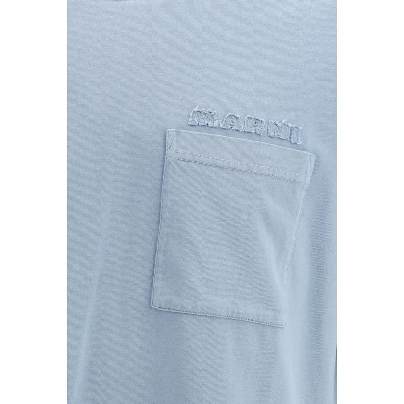 Marni lichtblauw katoenen T-shirt