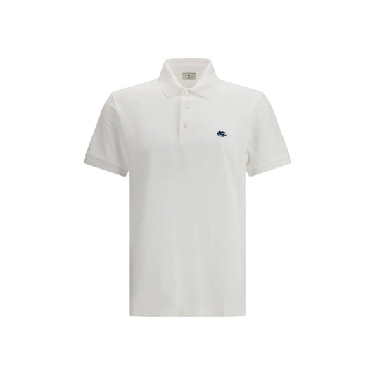 Polo blanc en coton Etro