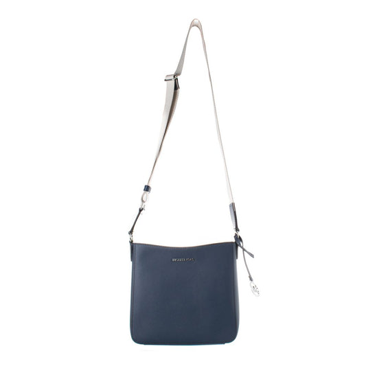 Michael Kors Jet Set Travel Blue Canvas Crossbody Bag