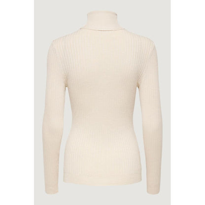 Only Beige Viscose Turtleneck