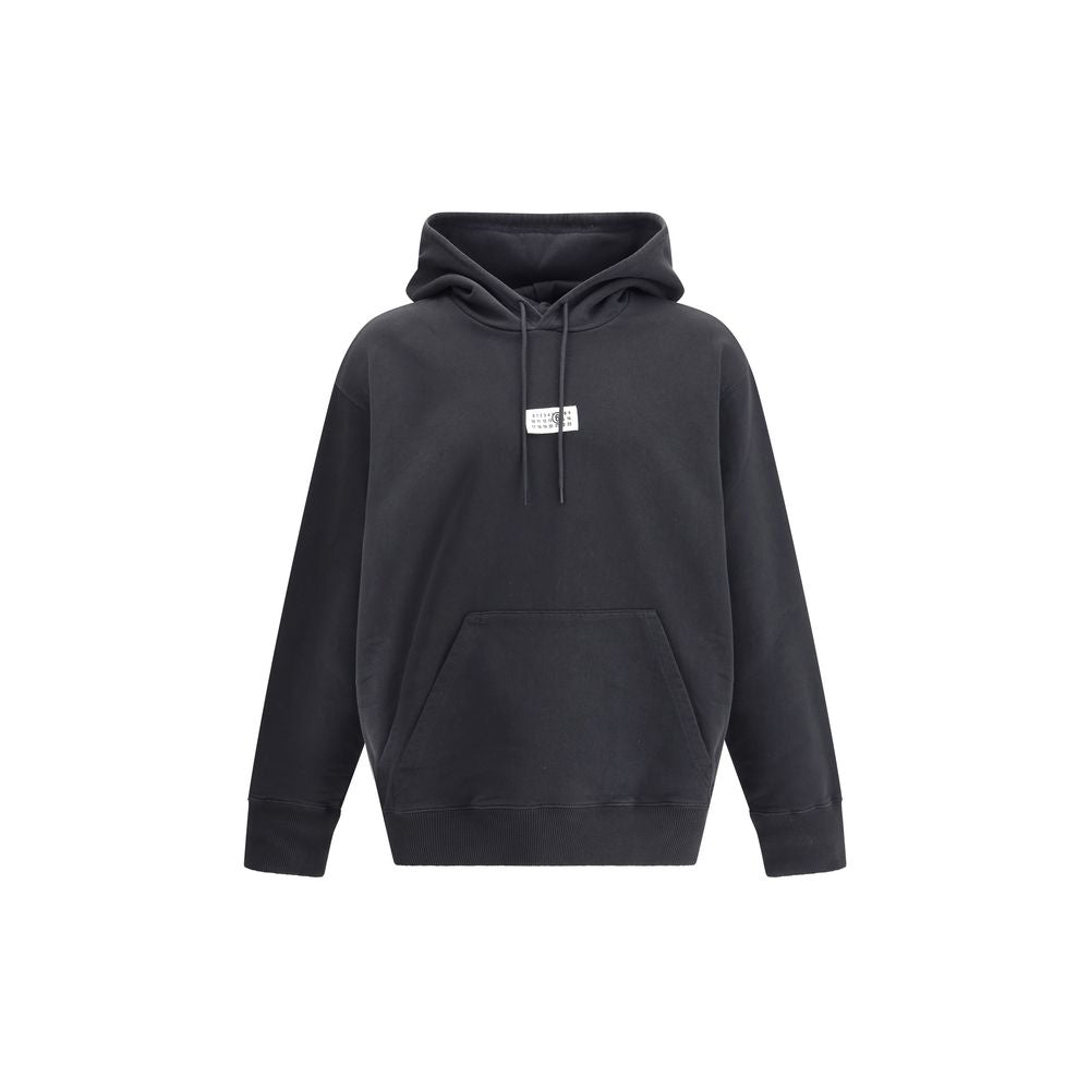 MM6 Black Cotton Sweatshirt - Iconic Design and Comfort