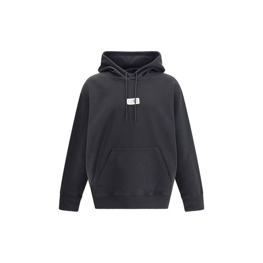 Sweat-shirt en coton noir MM6