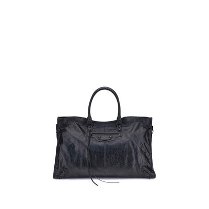 Sac bandoulière Balenciaga Bos Taurus en cuir de veau noir