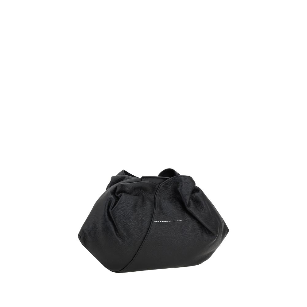 Sac bandoulière MM6 Bos Taurus en cuir de veau noir