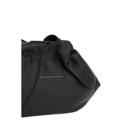 Sac bandoulière MM6 Bos Taurus en cuir de veau noir